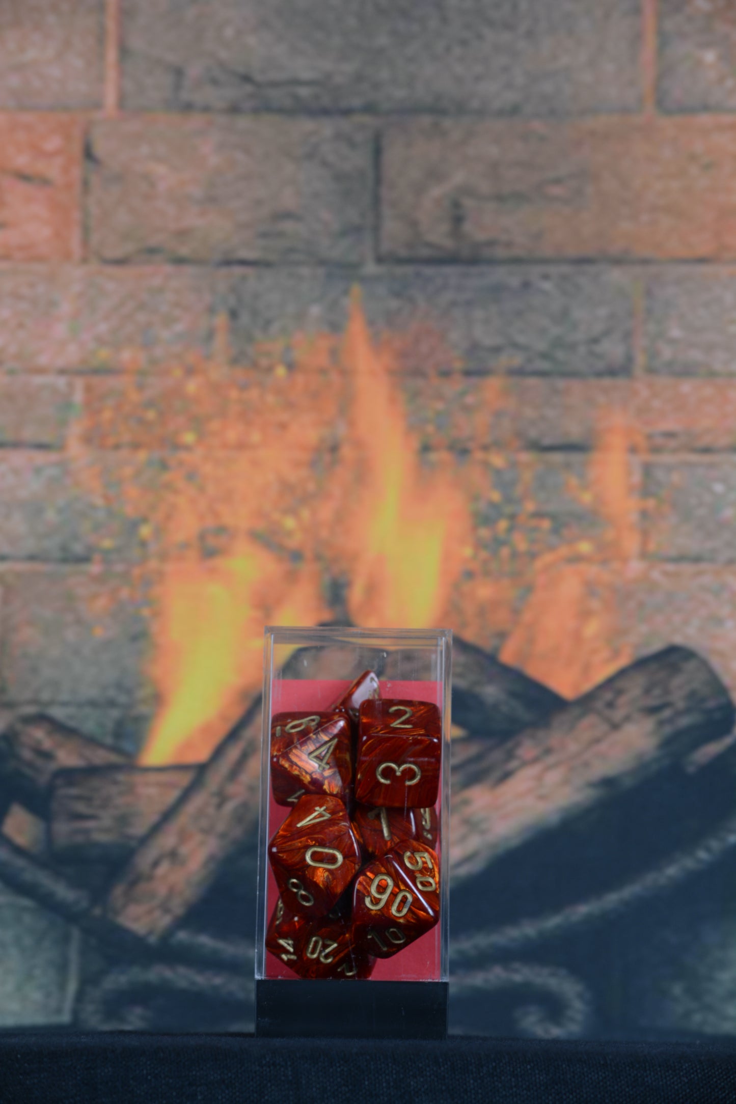 Chessex: Scarab Scarlet/gold Mega-Hedral 7-die Set