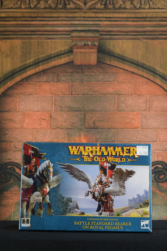 Warhammer Old World: Bretonnia: Battle Standard Bearer on Pegasus